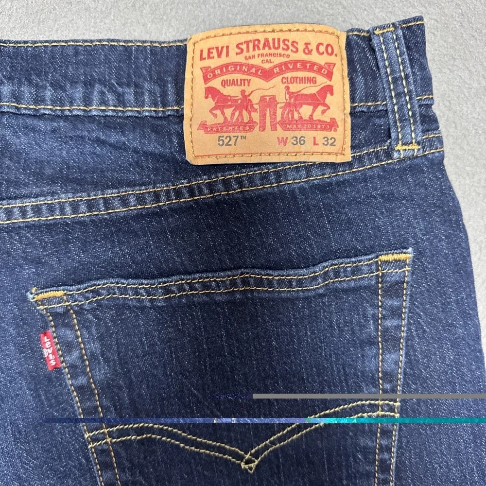 Levis 527 Slim Boot Mens Dark Wash Jeans Sz 36x32 (36x30) Cowboy Casual Workwear